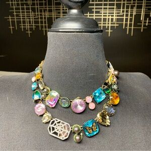 NEW Betsey Johnson Halloween Double Strand Witchy Whimsigoth Statement